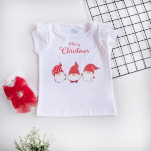 Polo Navidad elfo algodón pima color blanco