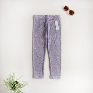Leggins de baby rib flores uva