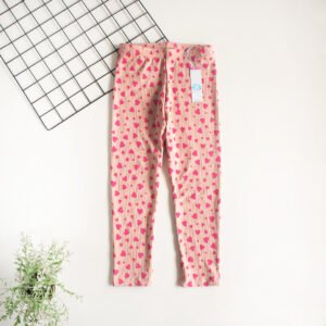 Leggins baby rib corazones  palo rosa